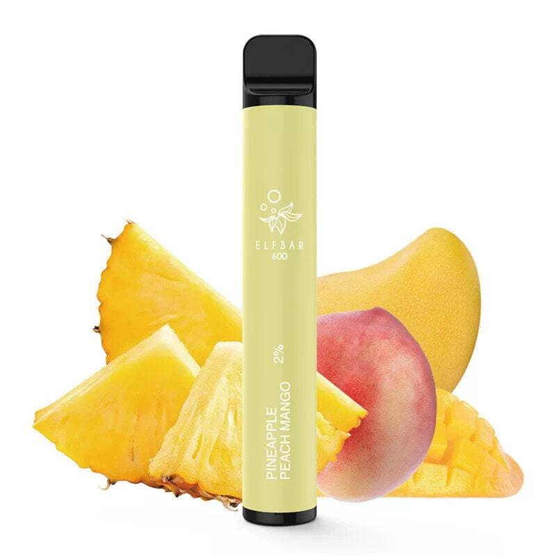 Mini narghilea cu nicotina Tigara Electronica de Unica Folosinta Elf Bar Pineapple Peach Mango 600puff 2%Nicotina -Merlin.ro