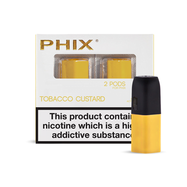 Cartuse Phix Pods Tobacco Custard 18 mg Nicotina